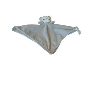 Kohls Cares Sleeping Owl Lovey Security Blanket Plush Fleece 12" Gray White